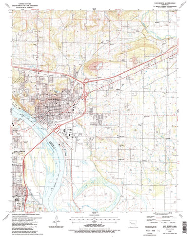 United States Geological Survey Van Buren, AR (1987, 24000-Scale) digital map