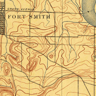 United States Geological Survey Van Buren, AR-OK (1887, 62500-Scale) digital map
