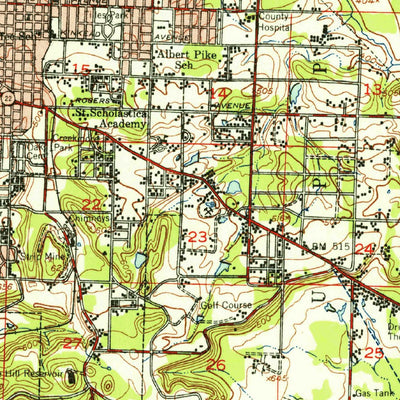 United States Geological Survey Van Buren, AR-OK (1947, 62500-Scale) digital map