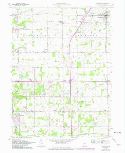 United States Geological Survey Van Buren, IN (1962, 24000-Scale) digital map
