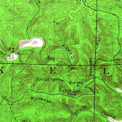 United States Geological Survey Van Buren, MO (1944, 62500-Scale) digital map