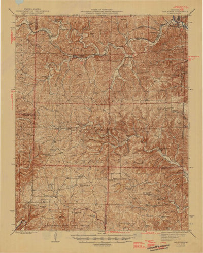 United States Geological Survey Van Buren, MO (1946, 62500-Scale) digital map