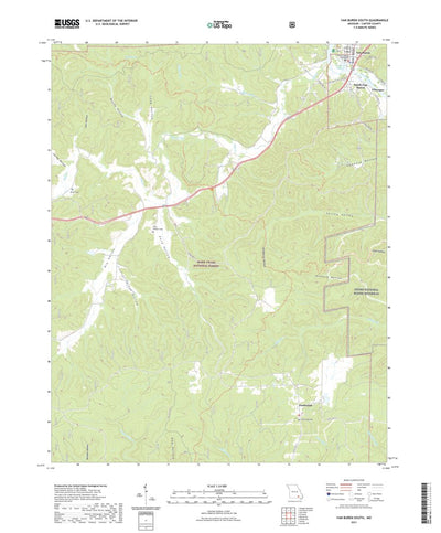 United States Geological Survey Van Buren South, MO (2021, 24000-Scale) digital map