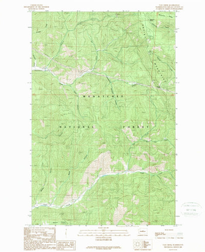 United States Geological Survey Van Creek, WA (1989, 24000-Scale) digital map