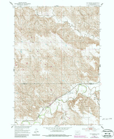 United States Geological Survey Van Metre, SD (1951, 24000-Scale) digital map