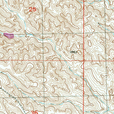 United States Geological Survey Van Metre, SD (1951, 24000-Scale) digital map