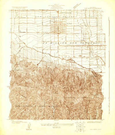 United States Geological Survey Van Nuys, CA (1924, 24000-Scale) digital map