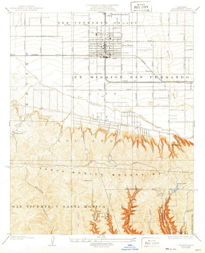 United States Geological Survey Van Nuys, CA (1926, 24000-Scale) digital map