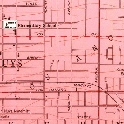 United States Geological Survey Van Nuys, CA (1953, 24000-Scale) digital map