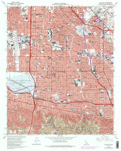 United States Geological Survey Van Nuys, CA (1966, 24000-Scale) digital map