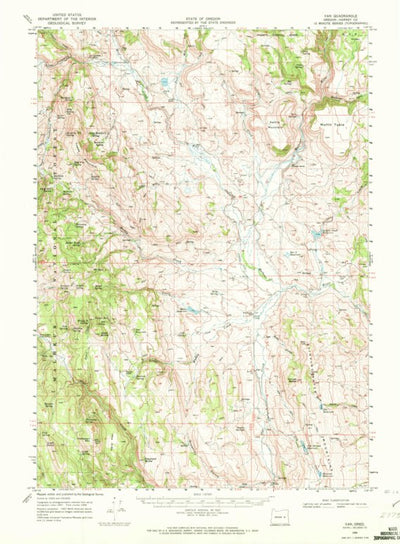 United States Geological Survey Van, OR (1968, 62500-Scale) digital map
