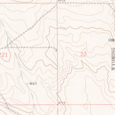 United States Geological Survey Van Tassell SE, WY-NE (1977, 24000-Scale) digital map