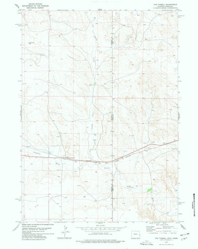 United States Geological Survey Van Tassell, WY-NE (1977, 24000-Scale) digital map