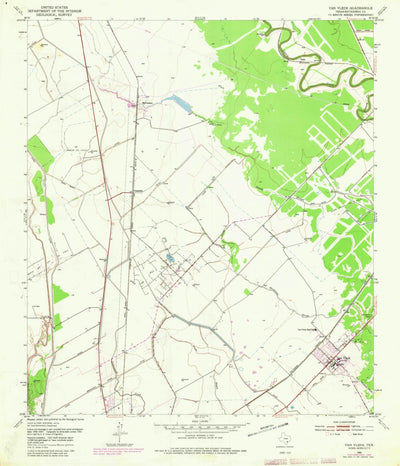 United States Geological Survey Van Vleck, TX (1952, 24000-Scale) digital map
