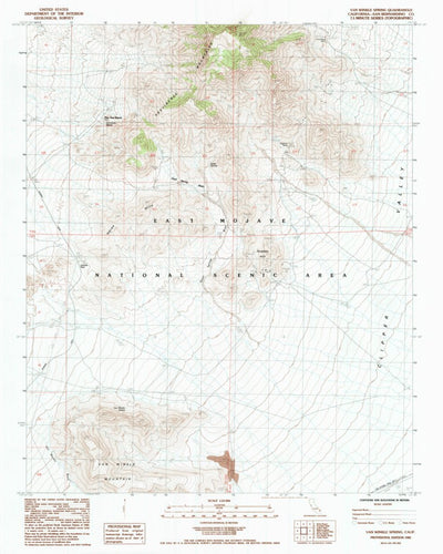 United States Geological Survey Van Winkle Spring, CA (1985, 24000-Scale) digital map