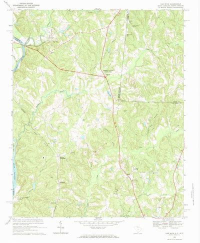 United States Geological Survey Van Wyck, SC-NC (1968, 24000-Scale) digital map