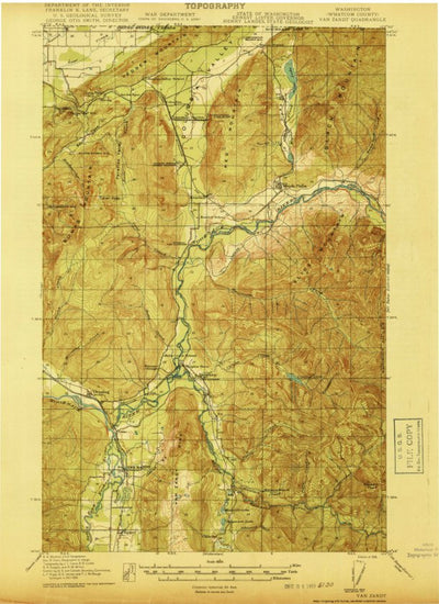 United States Geological Survey Van Zandt, WA (1919, 62500-Scale) digital map