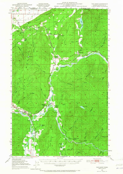 United States Geological Survey Van Zandt, WA (1951, 62500-Scale) digital map