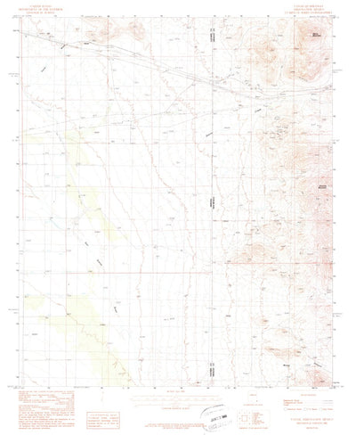 United States Geological Survey Vanar, AZ-NM (1987, 24000-Scale) digital map