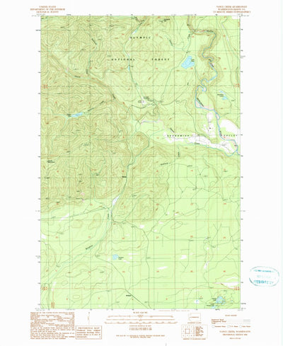 United States Geological Survey Vance Creek, WA (1990, 24000-Scale) digital map