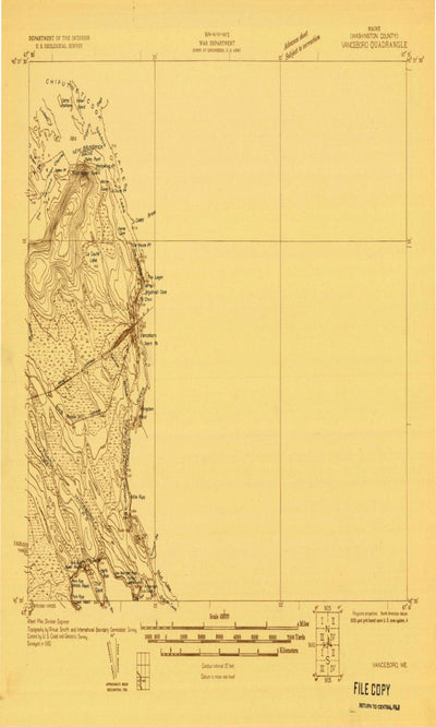 United States Geological Survey Vanceboro, ME (1930, 48000-Scale) digital map