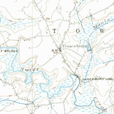 United States Geological Survey Vanceboro, NC (1902, 62500-Scale) digital map