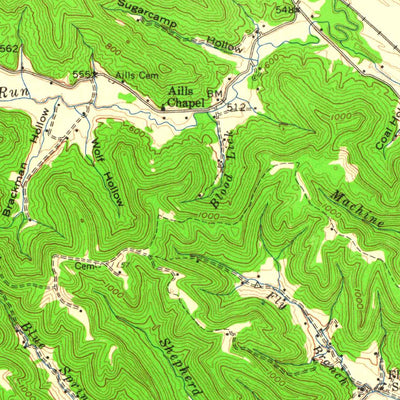 United States Geological Survey Vanceburg, KY-OH (1949, 62500-Scale) digital map