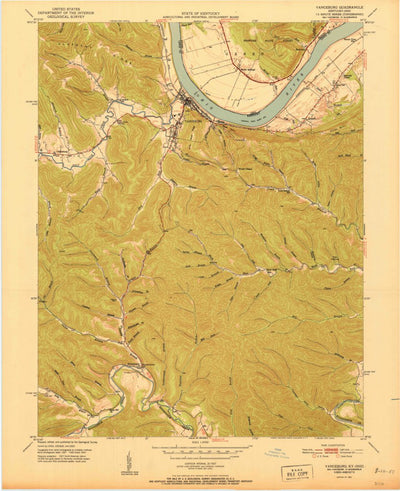 United States Geological Survey Vanceburg, KY-OH (1951, 24000-Scale) digital map