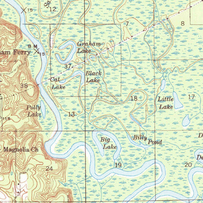 United States Geological Survey Vancleave, MS (1941, 62500-Scale) digital map