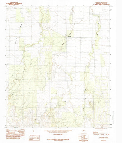 United States Geological Survey Vancourt, TX (1984, 24000-Scale) digital map