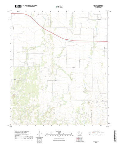 United States Geological Survey Vancourt, TX (2022, 24000-Scale) digital map