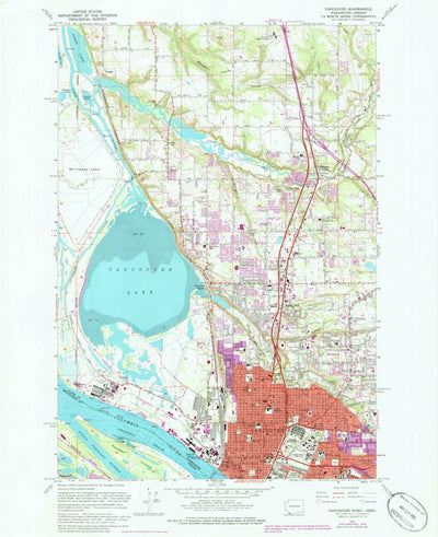 United States Geological Survey Vancouver, WA-OR (1961, 24000-Scale) digital map