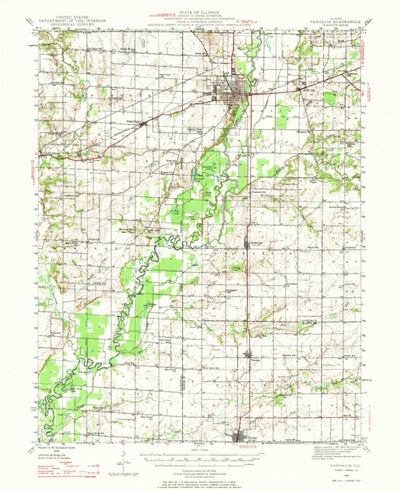 United States Geological Survey Vandalia, IL (1945, 62500-Scale) digital map