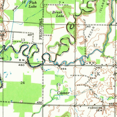 United States Geological Survey Vandalia, IL (1945, 62500-Scale) digital map