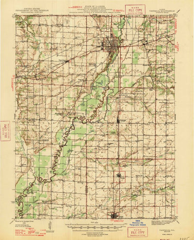 United States Geological Survey Vandalia, IL (1947, 62500-Scale) digital map