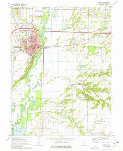 United States Geological Survey Vandalia, IL (1974, 24000-Scale) digital map