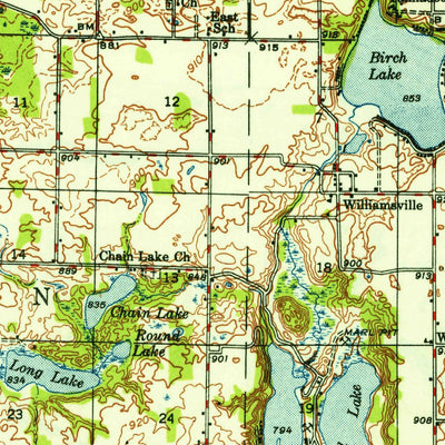 United States Geological Survey Vandalia, MI-IN (1949, 62500-Scale) digital map