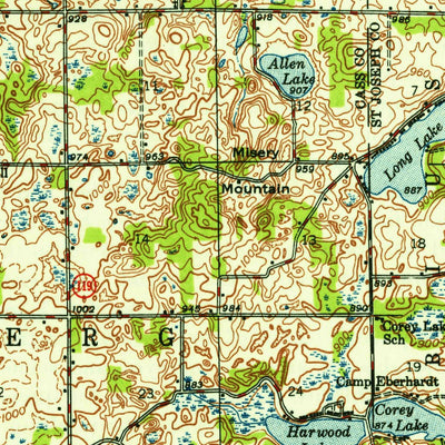 United States Geological Survey Vandalia, MI-IN (1949, 62500-Scale) digital map