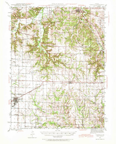 United States Geological Survey Vandalia, MO (1943, 62500-Scale) digital map