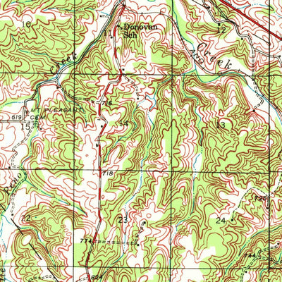 United States Geological Survey Vandalia, MO (1943, 62500-Scale) digital map