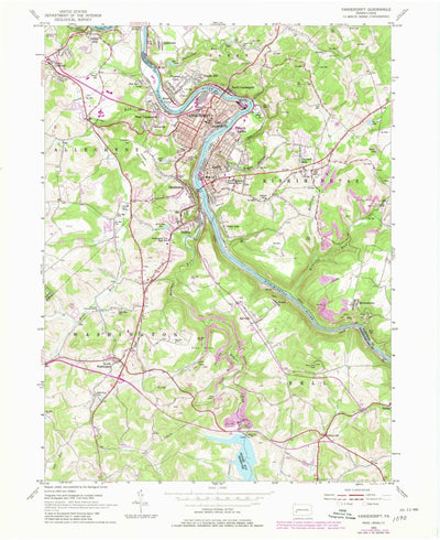 United States Geological Survey Vandergrift, PA (1953, 24000-Scale) digital map