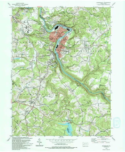United States Geological Survey Vandergrift, PA (1993, 24000-Scale) digital map