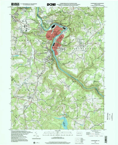 United States Geological Survey Vandergrift, PA (1998, 24000-Scale) digital map