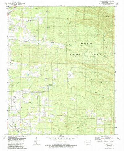 United States Geological Survey Vandervoort, AR (1984, 24000-Scale) digital map