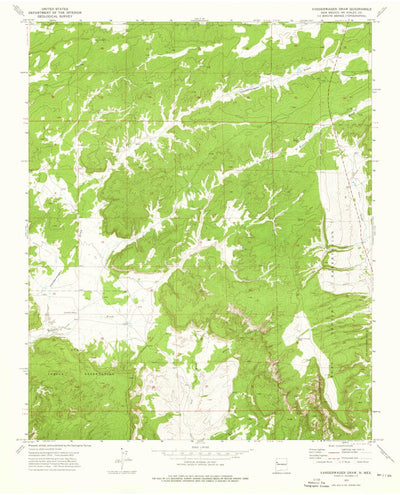 United States Geological Survey Vanderwagen Draw, NM (1972, 24000-Scale) digital map