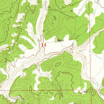 United States Geological Survey Vanderwagen Draw, NM (1972, 24000-Scale) digital map