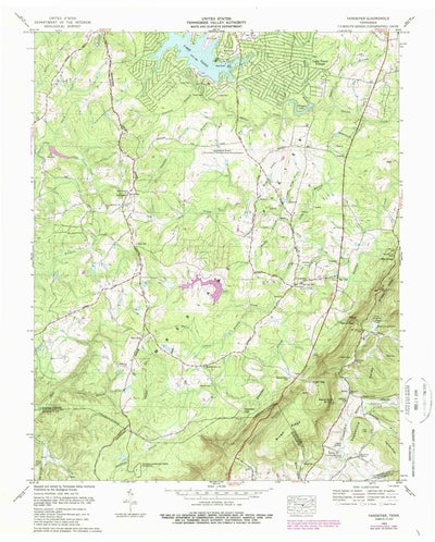 United States Geological Survey Vandever, TN (1983, 24000-Scale) digital map