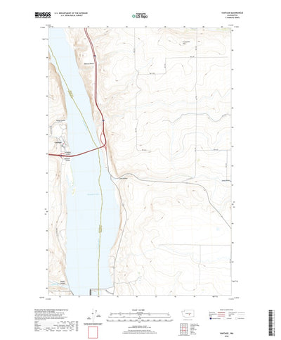 United States Geological Survey Vantage, WA (2020, 24000-Scale) digital map