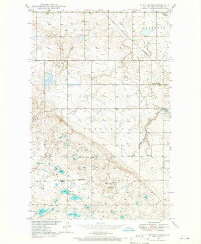 United States Geological Survey Vanville NE, ND (1948, 24000-Scale) digital map