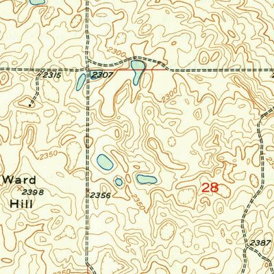 United States Geological Survey Vanville NE, ND (1950, 24000-Scale) digital map